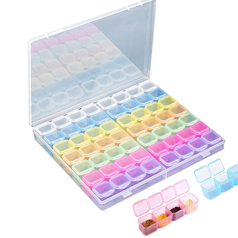 Embroidery Tools - 56/28 Diamant-Stickerei-Box Diamantmalerei Kreuzstich-Werkzeuge Zubehörboxen Nützliche