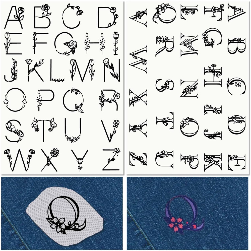 Embroidery Letter - Wasserlösliche Stickstabilisatoren mit Buchstaben A bis