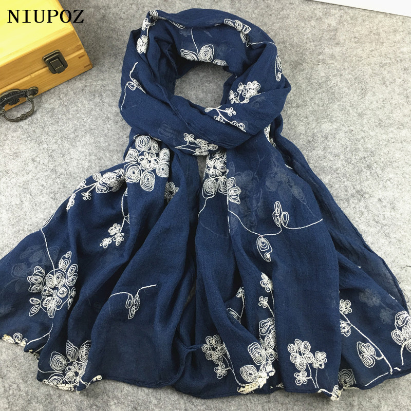 Embroidery Hijab - Viele Farben Ethnische Stickerei Frauen Winter