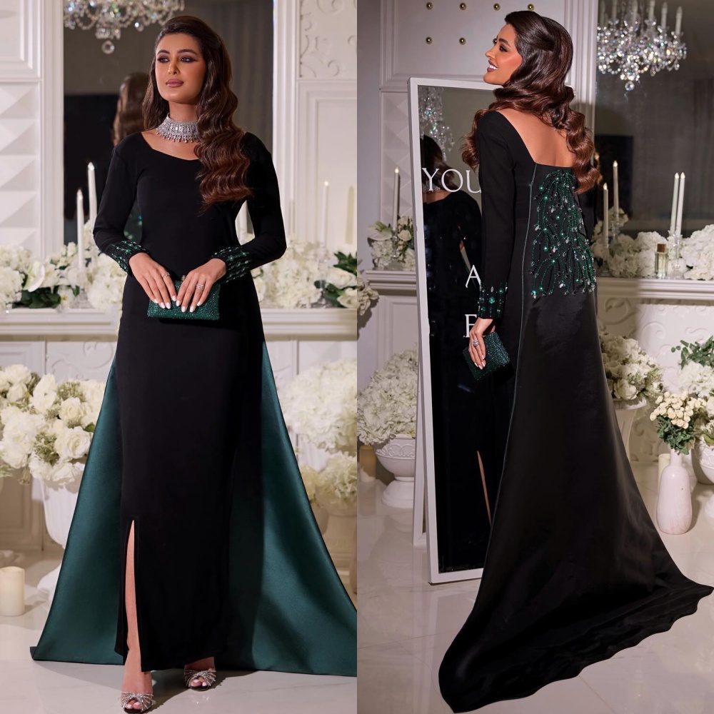 Embroidery Abaya - Maßgeschneiderte, exquisite, passende Jersey-Perlen, Pailletten, Falten,