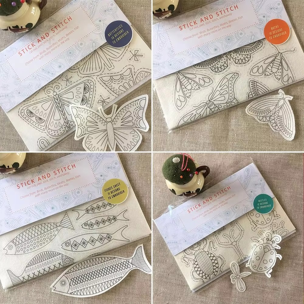 Embroidery Web - DIY wasserlösliche Sticktransfers, handgefertigte Stickerei, Basteln,