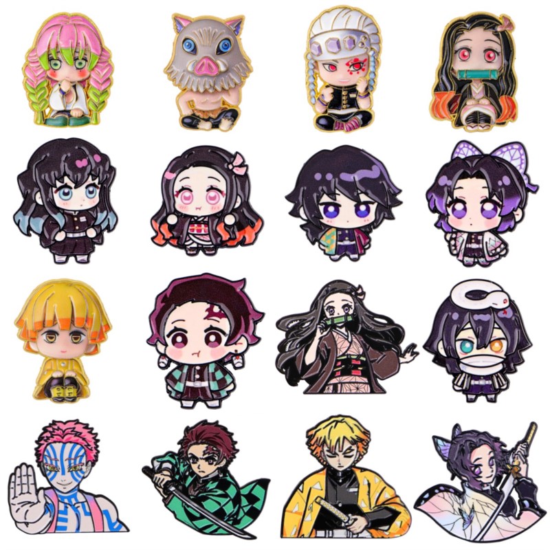 Embroidery Outfit - Niedliche Q-Version Kimono Cartoon-Charakter Emaille-Pins Anime-Figur
