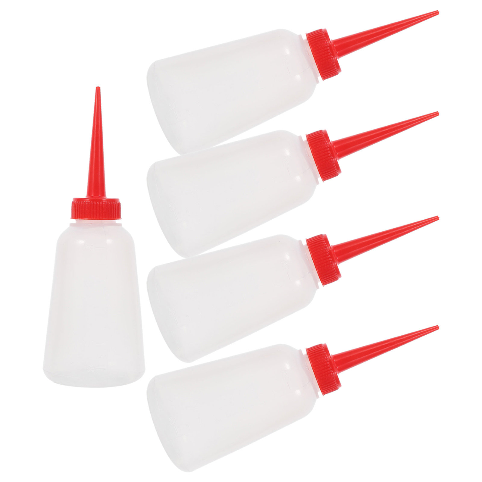 Embroidery Tools - 5 Stück Nähmaschinen-Ölflasche aus Kunststoff, transparent,