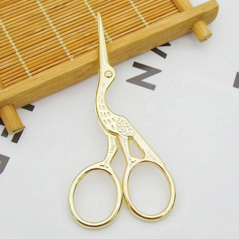 Embroidery Scissors Small - Edelstahl-Kranschere Vintage Vogelförmige Stickerei-Nähwerkzeug Handgefertigte Augenbrauen-Trimmer-Schere