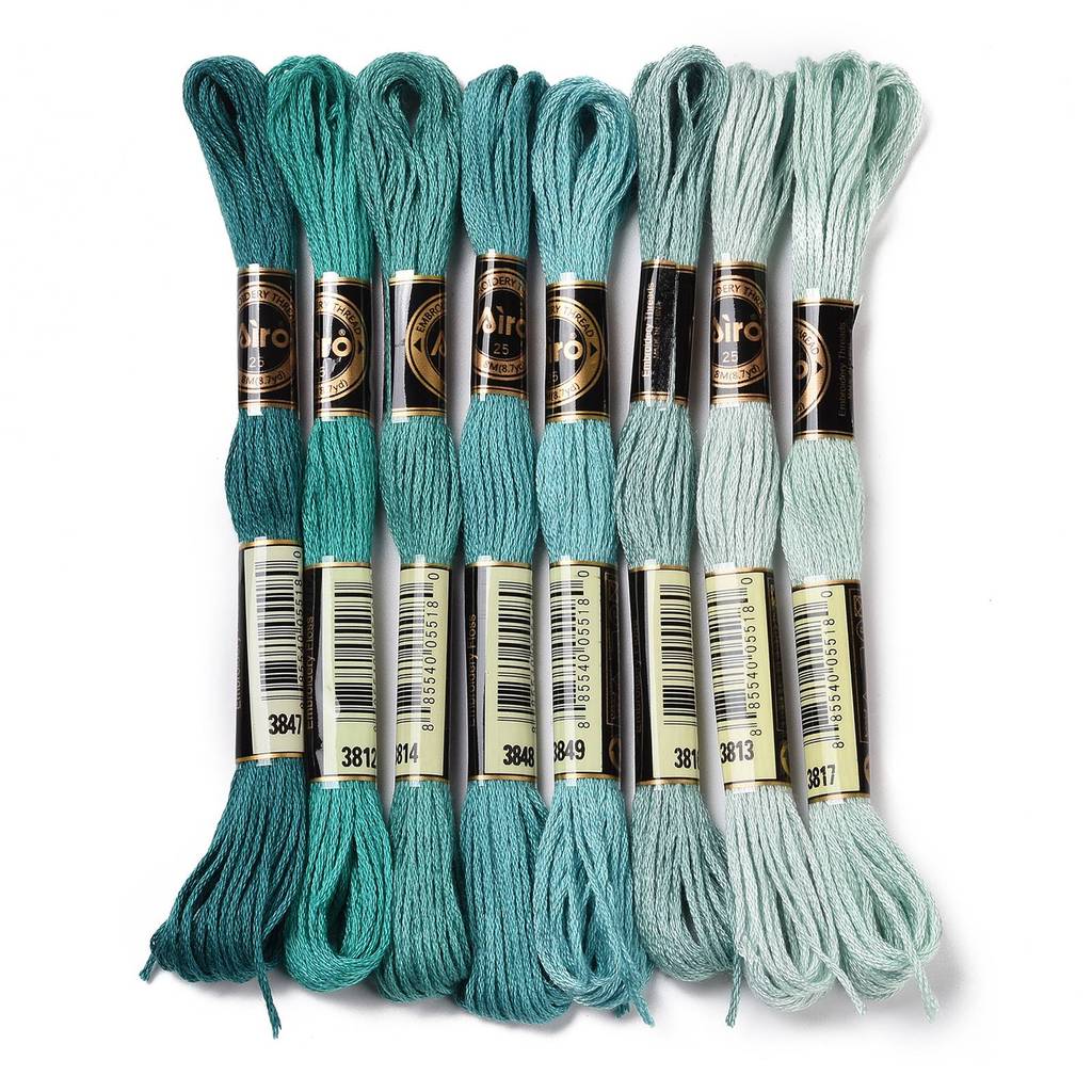 Embroidery Thread - 1 Set 8 Stränge 0,5mm 6-fädiger