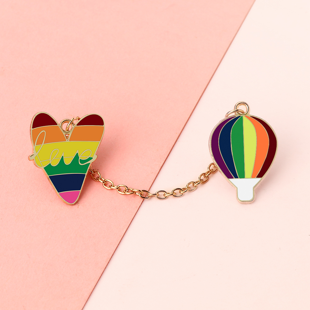 Cartoon Regenbogen Herz Emaill – Embroidery Bali Bewertung und Preis