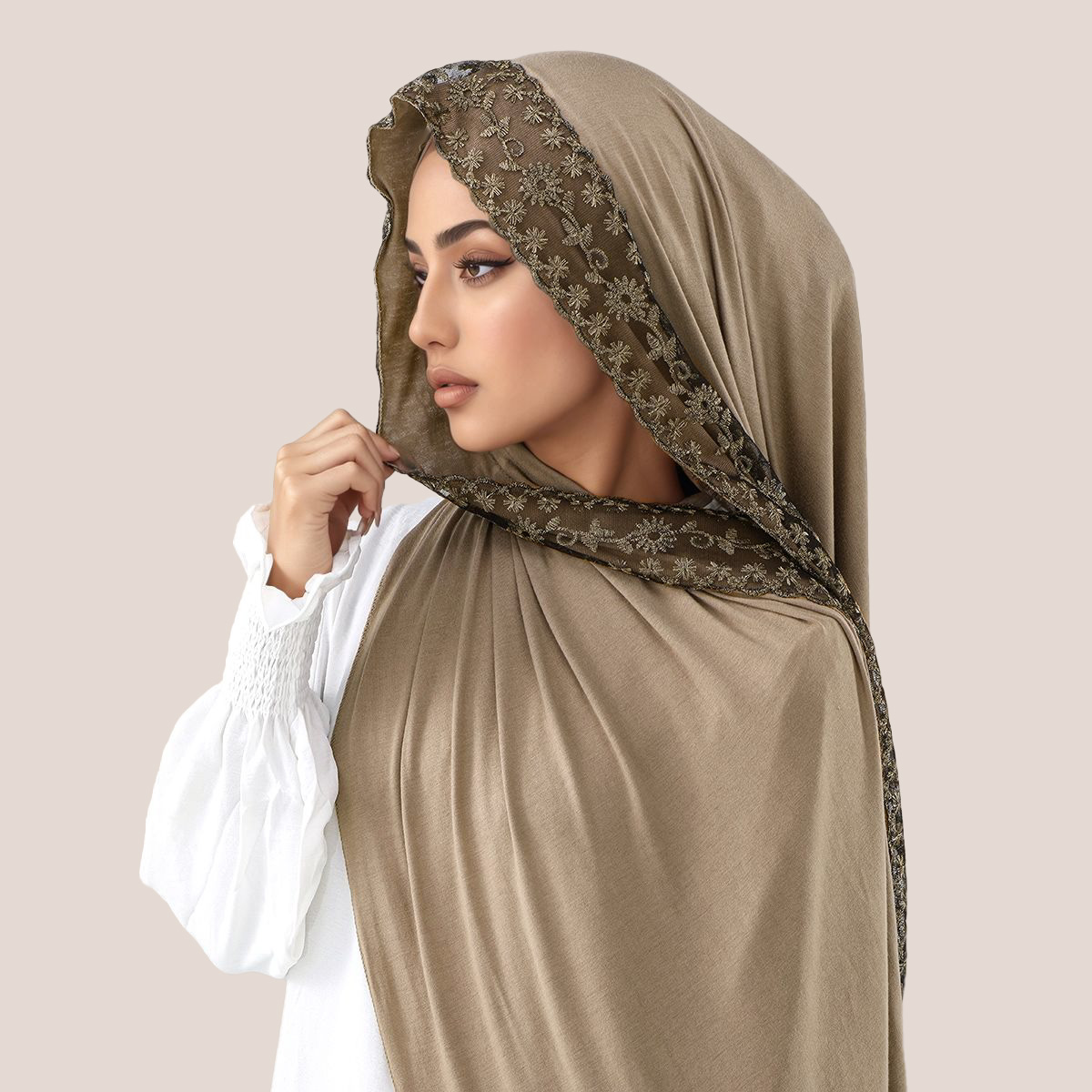 Spitze Stickerei Baumwolle Jer – Embroidery Hijab Bewertung und Preis