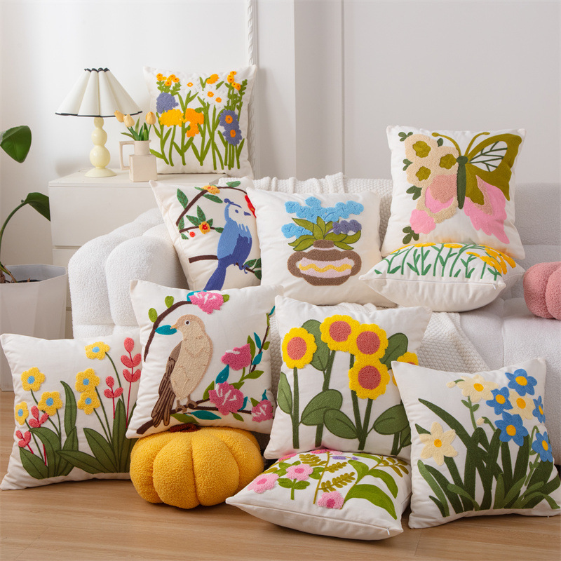 Baumwoll-Canvas-Kissenbezug mi – Embroidery Effect Bewertung und Preis