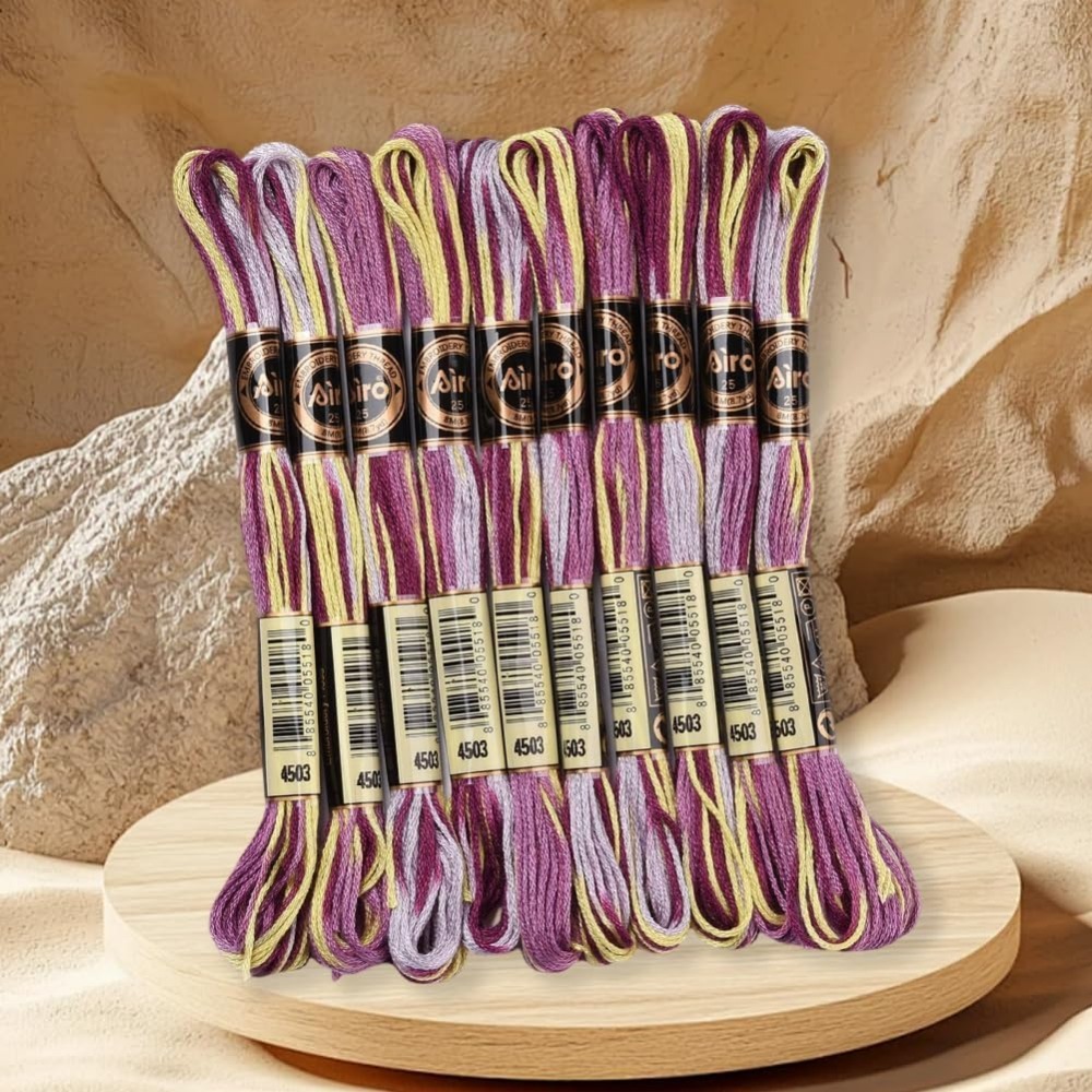 6-strängige lila bunte Stickga – Embroidery Thread Bewertung und Preis