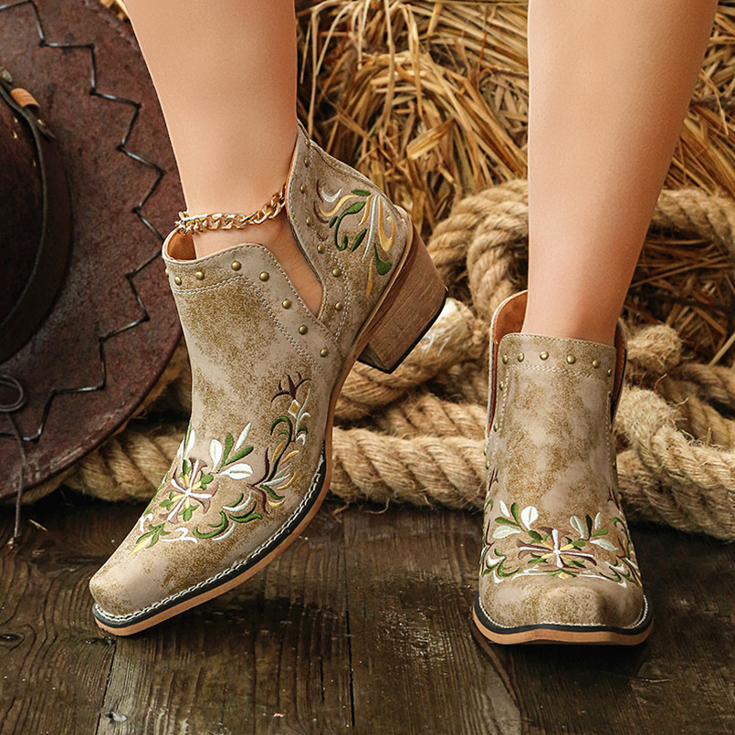 Große Größen 35-43 Damen-Stief – Embroidery Print Bewertung und Preis