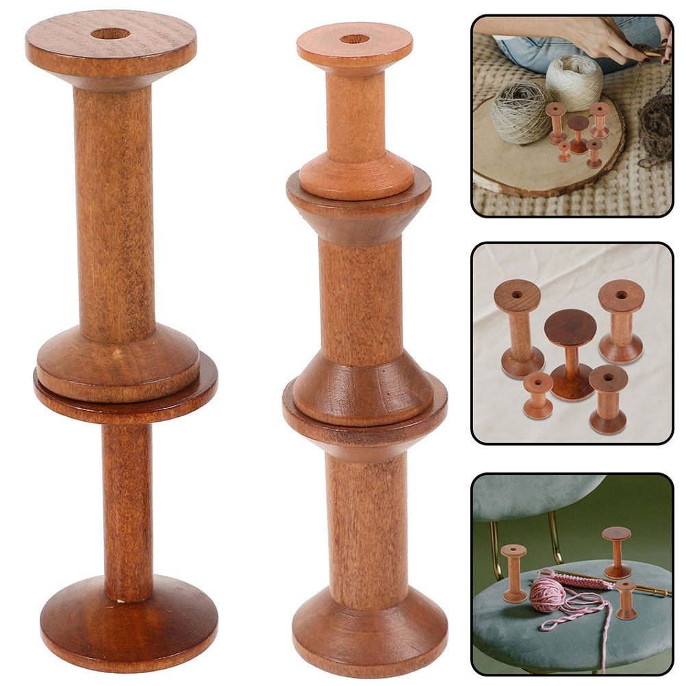 7-teiliges Set Holzgarnspulen, – Embroidery Thread Bewertung und Preis