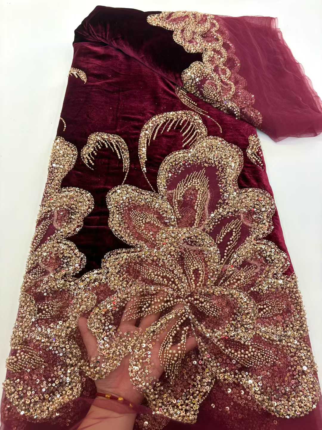 Afrikanischer Samt-Perlen-Schw – Embroidery Abaya Bewertung und Preis