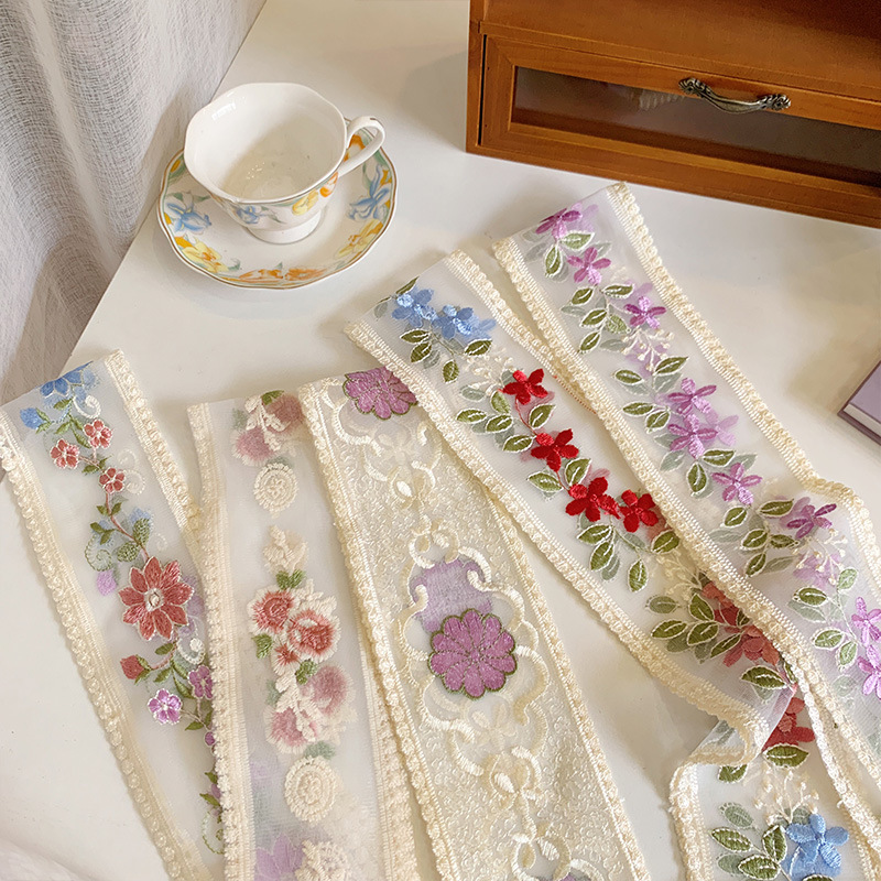 1 Yard Spitze Stickerei Blumen – Embroidery Ribbon Bewertung und Preis