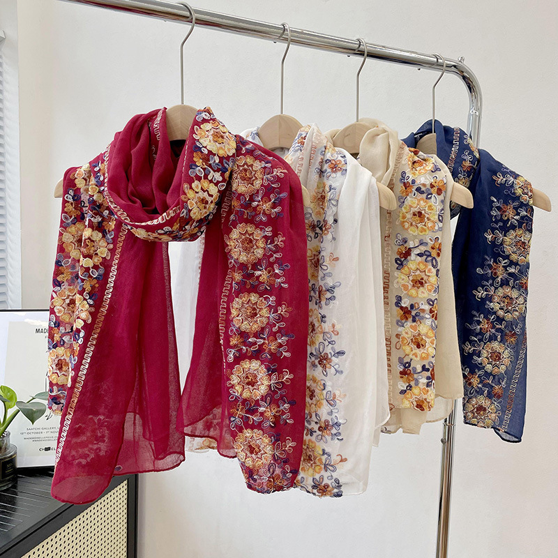 2025 neue Weiche Baumwolle Hij – Embroidery Hijab Bewertung und Preis