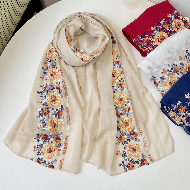 2025 neue Weiche Baumwolle Hij – Embroidery Hijab Bewertung und Preis