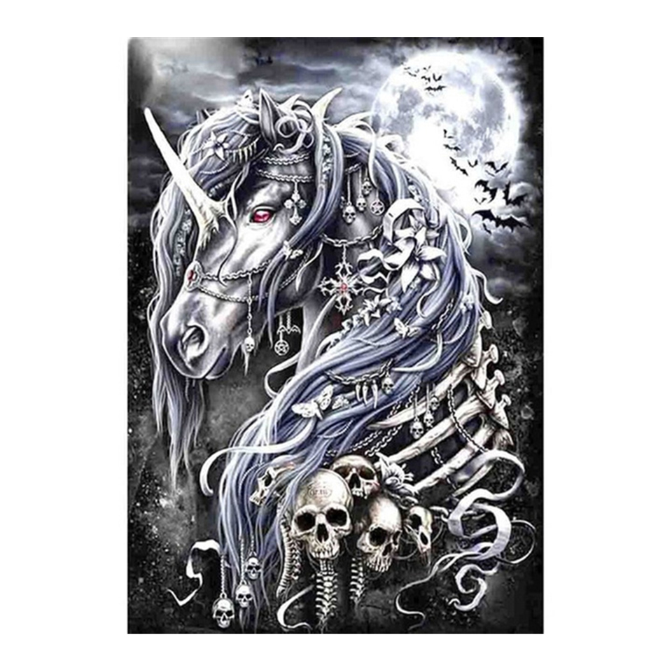 Schädel Einhorn voller Bohrer  – Embroidery Unicorn Bewertung und Preis