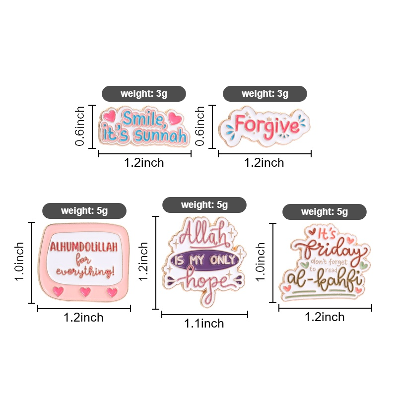 Islamische Emaille-Anstecknade – Embroidery Initials Bewertung und Preis