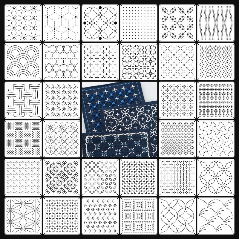 9/32-teiliges Sashiko-Stickmus – Embroidery Tools Bewertung und Preis