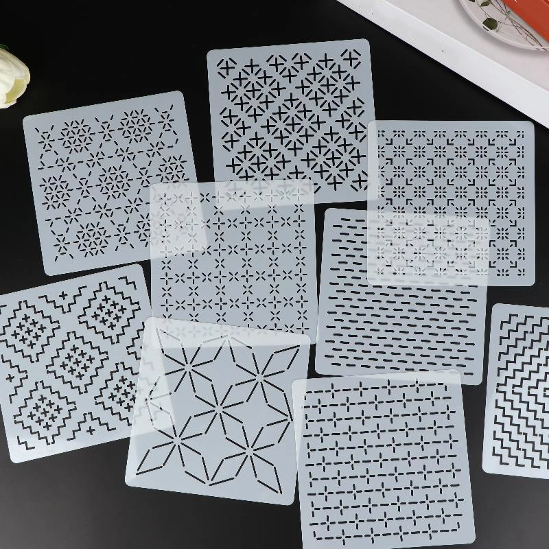 9/32-teiliges Sashiko-Stickmus – Embroidery Tools Bewertung und Preis